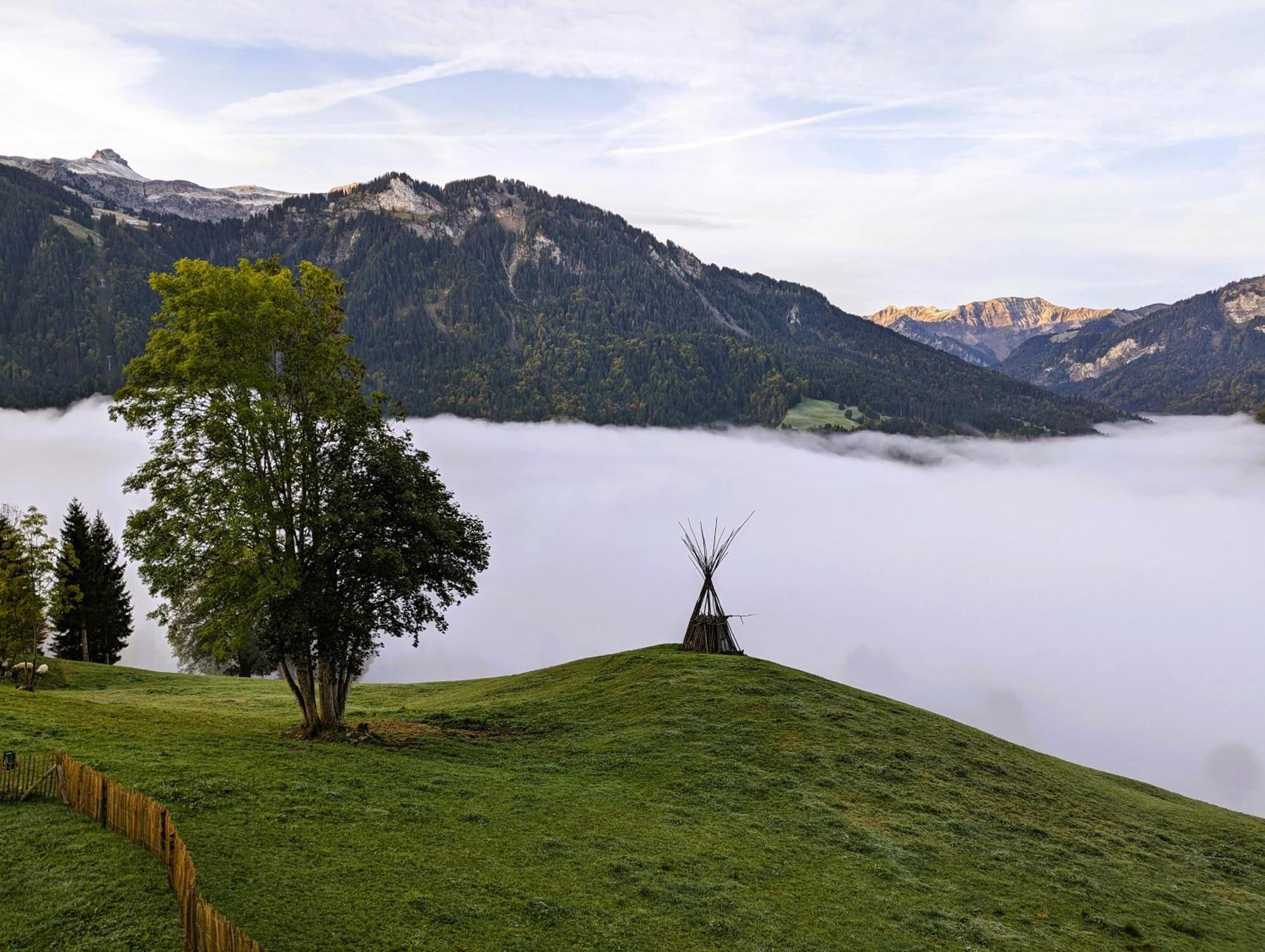 Panoramahof Bergglück Apartment Mellau Bagian luar foto